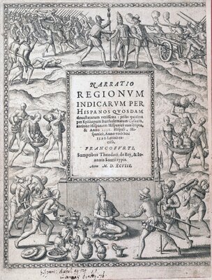 "Narratio regionum Indicarum per Hispanos quosdam deuastatarum verissima", portada