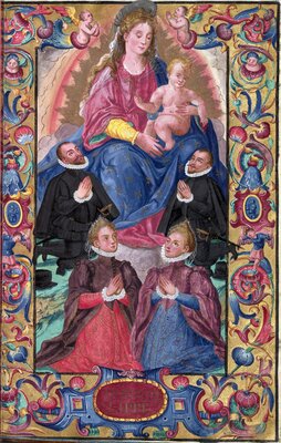 La Virgen con el Niño y la familia González Becerra
