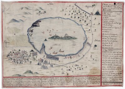 "Mapa que manifestó la Laguna de Yurira e Isla Liceaga ganada a los Insurgentes"