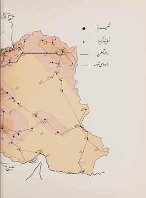 Map of National Bank of Iran Branches and Iranian Population Distribution--Eastern Half