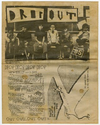"DROP OUT" zine, page 1