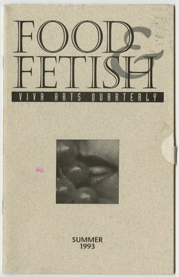 "Food & Fetish: Viva Arts Quarterly", cover