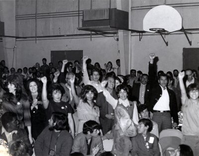 "Austin Chicano Huelgistas, Feb. 6, 1971, rally"