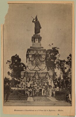 "Monumento a Cuauhtémoc en el Paseo de la Reforma, México"