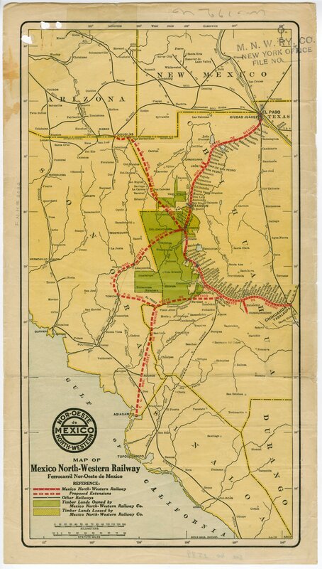 "Map of Mexico North-Western Railway"