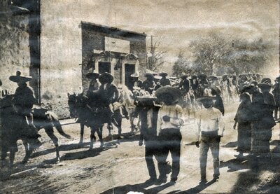 "Carranza’s men marching through Street of Juárez"