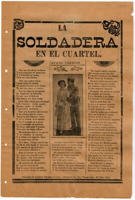 "La Soldadera en el cuartel. Nuevo corrido."