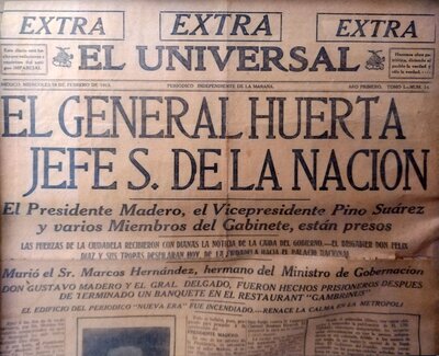 "El General Huerta, jefe supremo de la Nación"